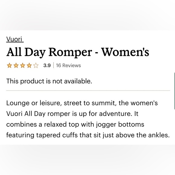 Vuori All Day Jumpsuit - Terracotta - Picture 11 of 11